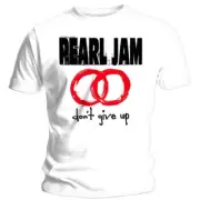 Pearl Jam Don't Give Up T-Shirt White New