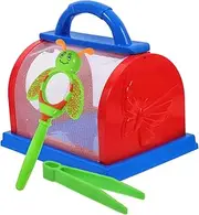 1 Set Portable Insect Habitat Cage with Mesh Magnifying Glass Tweezers for Outdoor Exploration and Learning Encourages Observation Discovery of Nature