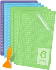 Veulrn 6PCS Cutting Mat 8.5x12in for- Xtra 6 Pack Reusable Sticky (Light, Standard, Strong) Grip Cricket Cut Mats
