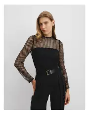 [Country Road] Mesh Lace Top in Black
