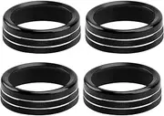 JIUYIN 1 Set Knob Ring Cover Trims,Fit For Toyota, Tacoma 2016-2020 Console AC Air Condition Switch Button Black Dashboard Knob Ring