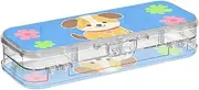 Yoogain Welcome Home Cute Cartoon Dog Clear Pencil Box Plastic Double Deck Pens Case Hard Boxes For Stationery With Lid