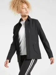 NWT Athleta Lunar Jacket, BLACK SIZE 8 $228.00 #511419 T0703