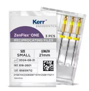 Endodontic ZenFlex One Reciprocating NiTi Files By Kerr (3/Pack)