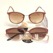 2 New, Women Sunglasses Foster Grant You Burg & Brown, 100% UVA-UVB Lens Protect
