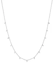 Diamond Droplet Necklace in 14K White Gold, 0.50 ct. t. w.