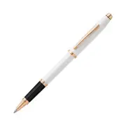 Cross Century II Selectip Rollerball Pen in Pearlescent White Lacquer w/RGT Trim