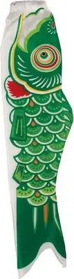 In the Breeze Koi Fish Windsock, 36-Inch, Green 36 Inch,