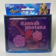 Disney Hannah Montana Playing Cards And Keepsake Guitar Tin Miley Cyrus Pop Star