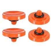 Soft Shutter Release Button Copper Camera Shutter Button Concave, Orange 4pcs