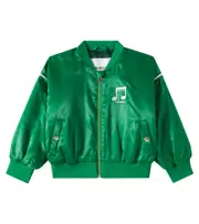 [Mini Rodini] Mini Rodini Note padded satin varsity jacket M 24/36 green