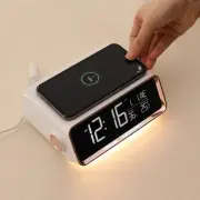 Wireless Charging Nightlight Clock MC-W6, Alarm, Bedside Wireless Charger 10W...