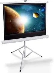 Pyle Portable Projector Screen Tripod Stand - Mobile Projection Screen , Lightweight Carry & Durable Easy Pull Assemble System for Schools Meeting Conference Indoor Outdoor Use, 40 Inch