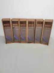 Set of 6 Booker's Small Batch Bourbon Collection Sliding Window Empty Wooden Box