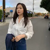 在飛比找蝦皮商城優惠-胖胖美依 長袖襯衫 白襯衫 上衣襯衫 長袖上衣S-XL設計感