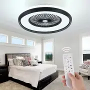 24" Low Profile Ceiling Fan with Light, Smart Bladeless Ceiling Fan with Remo...