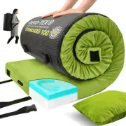 Memory Foam Camping Mattress Pad, Waterproof Sleeping Mat for Car/Tent/Cot, P...