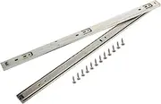 Uonlytech Thickened Industrial Drawer Slides 27mm Wide Full Extension Ball Bearings Silent for Furniture Cabinets