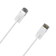 Cruxtec Ultra-Thin CAT6A U/UTP Ethernet Compact LAN Cable Cord 15m White