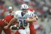 Running back Craig Tanner Air Force Falcons tries to break free of- Old Photo