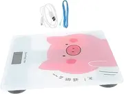 HAPINARY Cartoon Lovely Digital Weight Scale for Adults Automatic Weighing Bathroom Scale Compact Home Accessory High Precision Measurement USB Rechargeable Pig Design