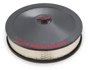 Proform Air Cleaner Assembly 14in Gray Chevrolet Logo | 141-882