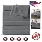 Versatile King Size Flat Sheet Set - 6 Pack of Durable Microfiber Grey Sheets