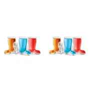8pc Final Touch Boot Shot Glasses Set Drinkware Home/Bar Accessory 44ml Clear