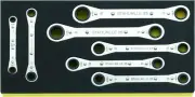 Stahlwille FOAM INSERT WITH RATCHET RING SPANNER SET 96838751 Set with 7 Psc. T