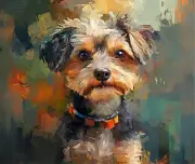 Yorkie Terrier fun Art Computer Mouse Pad Vibrant Colors Gift Yorkshire