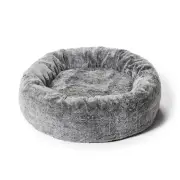 Snooza Calming Cuddler Plush Faux Fur Cosy Pet Dog Bed Chinchilla Medium