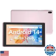 CUPEISI 2025 Android 14 Tablet, 7 inch 4GB RAM+32GB ROM/ 1TB Expandable Table