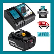 Genuine Makita 18V Battery Charger DC18RC & Makita BL1860 6.0Ah Battery