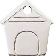 Stainless Steel Red Dingo Dog House ID Dog Charm Collar Tag Small Medium Large