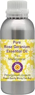 Deve Herbes Pure Rose Geranium Essential Oil (Pelargonium roseum) 100% Natural Therapeutic Grade Steam Distilled 300ml (10.1 oz)
