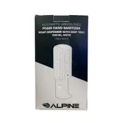 Alpine Hands-Free Foam Hand Sanitizer Soap Dispenser w/ Drip Tray, 1200mL, White