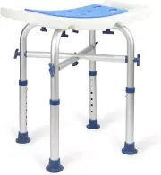 Heavy Duty Shower Stool 550Lb Bath Seat Chair, Tool-Free Assembly Height Adjusta