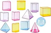 12 Pieces Geometric Shapes Blocks Pattern Blocks for Kindergarten Elementary