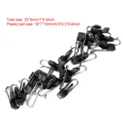 (black)30 Pcs PE Lures Bait Clip Fishing Hook Decoupling Accessories MU