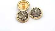 5PCS DIY Sewing Decorations Antique Metal Buttons Bronze Clothes Jeans Blazer Jacket (23mm, Gold-1)
