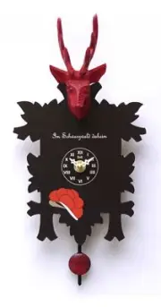 Kuckulino Black Forest Clock with quartz movement and cuckoo ch.. TU 3004 PQ NEW