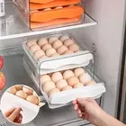 Egg Storage Container Transparent Double Layer Box with 32 Grids