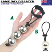 Penis Ring Heavy Weights Ball Metal Weight Bearing Stretcher Erection Enhancing