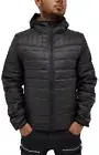 Threadbare Mens Urban Puffer Quilted Terier Padded Bomber Baseball Hooded Jacket
