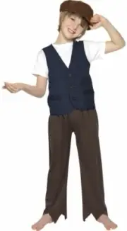 Victorian Poor Boy Costume. Oliver Twist. Book Week. Small 4-6yo SMC3370S