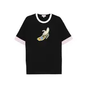 [Charles Jeffrey Loverboy] Charles Jeffrey Loverboy Banana-print Crew-neck T-shirt S BLACK