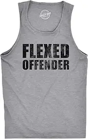 [Crazy Dog T-shirts] Mens Fitness Tank Funny Sarcastic Flexed Offender Graphic Novelty Sleeveless Tee for Men