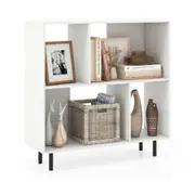 Costway Open Shelf Bookcase Cube Bookshelf Cabinet Freestanding Book Display Rack White