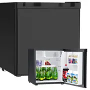 Advwin 48L Compact Refrigerator Mini Bar Fridge Portable Fridge with Freezer Adjustable Temperature and Removable Basket for Cars Road Trips Home Offices Dorms - Energy Saving