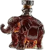 Ｂｅｓｇａ Animal Whiskey Decanter Men Dad Husband Gift, Glass, Unique Creative Transparent Wine Decanter Wine Bottle for Bar Hotel, Elephant
